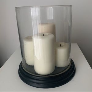 Glass candle holder